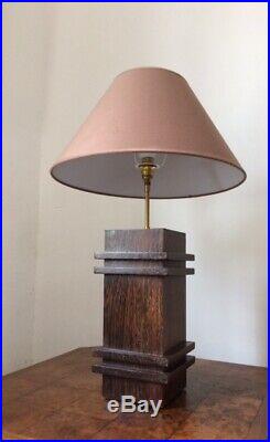 Jacques Adnet rare lampe Art déco moderniste en bois de palmier années 1930