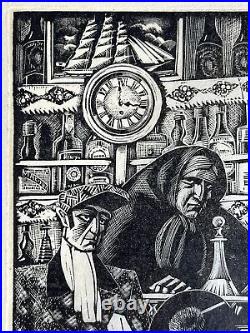 Jean Chieze gravure sur bois Woodcut Marin Pompon Guitare Oud Bistrot Art Déco Jean Chieze gravure sur bois Woodcut Marin Pompon Guitare Oud Bistrot Art Déco