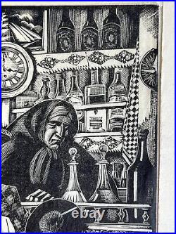 Jean Chieze gravure sur bois Woodcut Marin Pompon Guitare Oud Bistrot Art Déco Jean Chieze gravure sur bois Woodcut Marin Pompon Guitare Oud Bistrot Art Déco