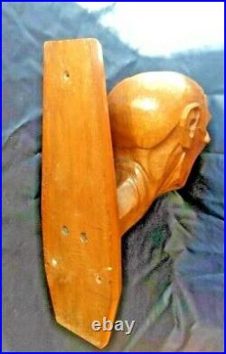 Jean ROUPPERT (1887-1979) sculpture bois tête de vieillard humoristique