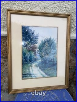 Jolie Peinture Signé À. De Bazelaire Vintage