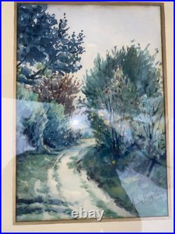 Jolie Peinture Signé À. De Bazelaire Vintage