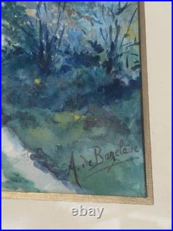 Jolie Peinture Signé À. De Bazelaire Vintage