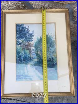 Jolie Peinture Signé À. De Bazelaire Vintage