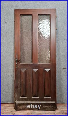 Jolie porte époque Art Déco en bois massif vers 1930-1940 (A)
