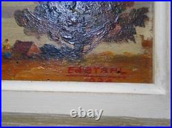 LA GARONNETTE. VAR. SignéED. STAHL 1934. ARTISTE PEINTRE ALSACIEN. HUILE/BOIS