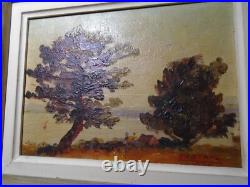LA GARONNETTE. VAR. SignéED. STAHL 1934. ARTISTE PEINTRE ALSACIEN. HUILE/BOIS