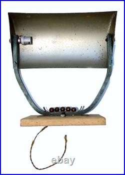 Lampe De Bureau En Métal Chromé Cuivre Et Bois Art Déco 1930 1940