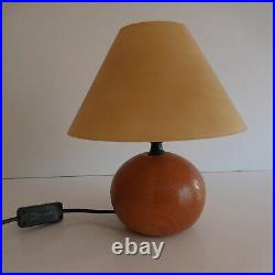Lampe chevet GL pied bois éclairage vintage art déco design XX SPAIN N4418