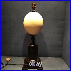 Lampe d'époque Art Déco en Ébène et Oeuf H. 45cm Ancienne. 1930