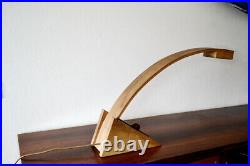 Lampe de bureau en bois Art Déco Bernard Brousse Lampe de bureau en bois Art Déco Bernard Brousse