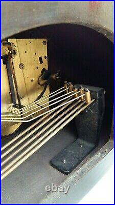 Magnifique Carillon horloge Odo de cheminée en bois 5 tiges 5 marteaux