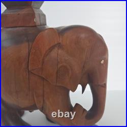 Magnifique Lampe Elephant Vintage Art Deco 1940 1950 En Bois Massif 40s 50s