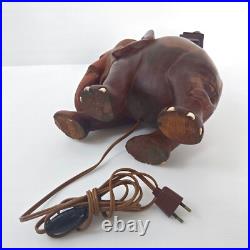 Magnifique Lampe Elephant Vintage Art Deco 1940 1950 En Bois Massif 40s 50s