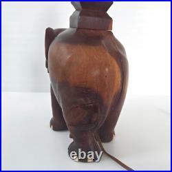 Magnifique Lampe Elephant Vintage Art Deco 1940 1950 En Bois Massif 40s 50s