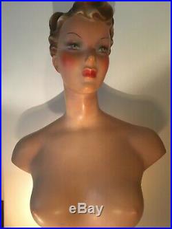 Mannequin buste femme SIEGEL années 30 excellent état