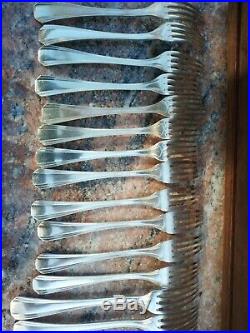Ménagère Christofle métal argenté coffret bois 62 pièces Boréal art deco