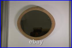 Miroir Ovale en chêne Art déco Miroir Ovale en chêne Art déco