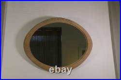Miroir Ovale en chêne Art déco Miroir Ovale en chêne Art déco