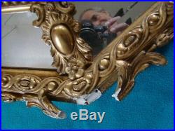 Miroir à pareclose doré fin XIXème