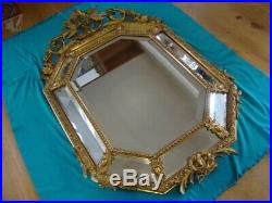 Miroir à pareclose doré fin XIXème
