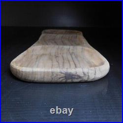 N23.338 plateau serviteur vide-poche bois olivier art déco table fait main