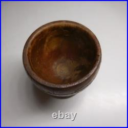 N23.360 coquetier bois marron vintage art déco table cuisine alimentation France N23.360 coquetier bois marron vintage art déco table cuisine alimentation France