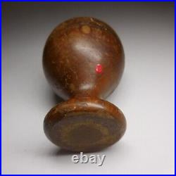 N23.360 coquetier bois marron vintage art déco table cuisine alimentation France N23.360 coquetier bois marron vintage art déco table cuisine alimentation France