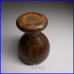 N23.360 coquetier bois marron vintage art déco table cuisine alimentation France N23.360 coquetier bois marron vintage art déco table cuisine alimentation France