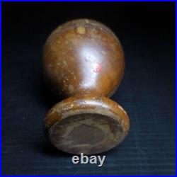N23.360 coquetier bois marron vintage art déco table cuisine alimentation France N23.360 coquetier bois marron vintage art déco table cuisine alimentation France