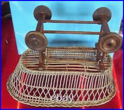 Old Toy Old Crib Wicker Vintage Doll 1930 (59 x 35 x 39 cm) Old Toy Ancien