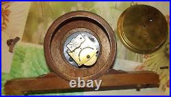 Old Vintage Art Deco Mark Vedette Clock, pendule à poser fonctionne mécanisme