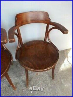 Paire 2 fauteuils modele Fischel bois courbé bistrot