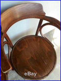 Paire 2 fauteuils modele Fischel bois courbé bistrot