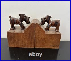 Paire De Serres Livres Dan Karner Paris Bois Chiens Art Déco Paire De Serres Livres Dan Karner Paris Bois Chiens Art Déco