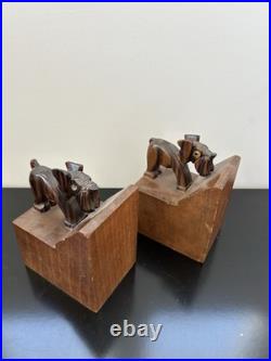 Paire De Serres Livres Dan Karner Paris Bois Chiens Art Déco Paire De Serres Livres Dan Karner Paris Bois Chiens Art Déco