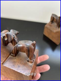 Paire De Serres Livres Dan Karner Paris Bois Chiens Art Déco Paire De Serres Livres Dan Karner Paris Bois Chiens Art Déco