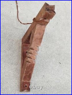 Paire d'appliques potence HENRY JACQUES LE MÊME lampe bois moderniste art deco