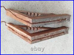 Paire d'appliques potence HENRY JACQUES LE MÊME lampe bois moderniste art deco