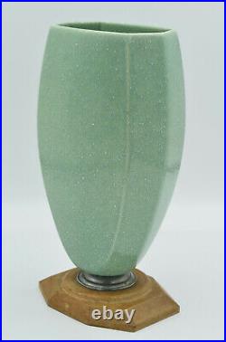 Paul Milet-Sèvres-Vase Art Déco-Porcelaine émaillée et bois-circa 1920/1930