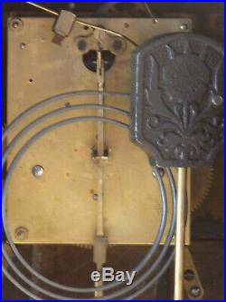 Pendule Art Déco Hollandaise en bois Clock Uhr Reloj