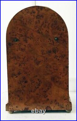 Pendule française BULLE-CLOCK en bois marqueté de filets Art Déco H37cm
