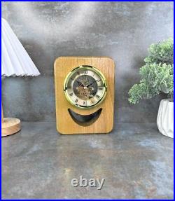 Petite horloge murale art déco en bois manteau horloge murale rétro vintage