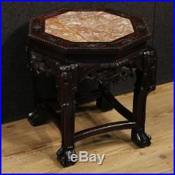 Petite table chinoise meuble salon en bois de chevet étage marbre style ancien