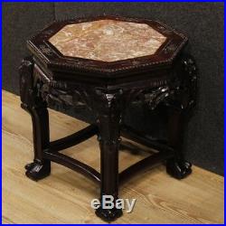 Petite table chinoise meuble salon en bois de chevet étage marbre style ancien