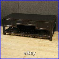 Petite table faible coût de salon meuble chinoise bois verni noir style ancien
