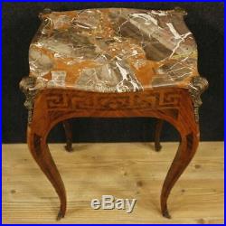 Petite table français salon de chevet bois marqueté style ancien Luigi XV