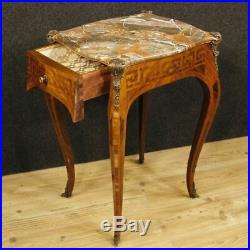 Petite table français salon de chevet bois marqueté style ancien Luigi XV