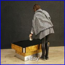 Petite table italien design meuble table bois métal miroir moderne salon