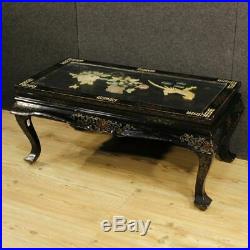 Petite table verni chinoiserie meuble faible coût de salon en bois style ancien